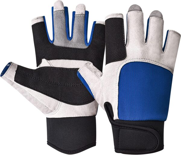 Unisex Sailing Gloves Fingerless Great Grip for Water Sports