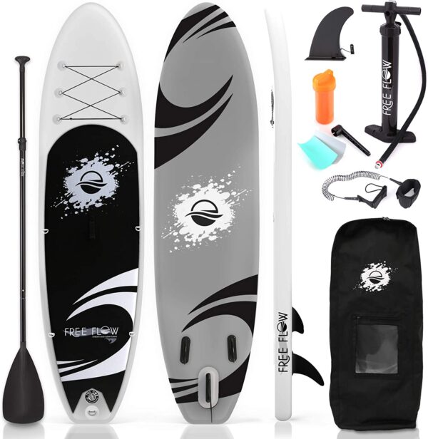 Inflatable Stand Up Paddle Board (6 Inches Thick) with Premium SUP Accessories